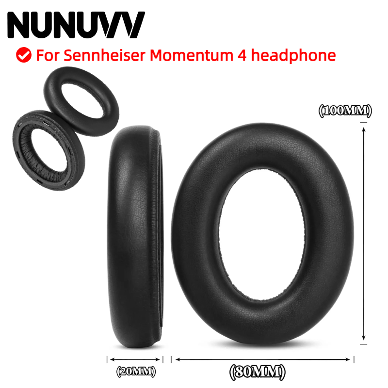 Sennheiser Headphone Momentum 4 - NUNUVV Ear pads With plastic buckle