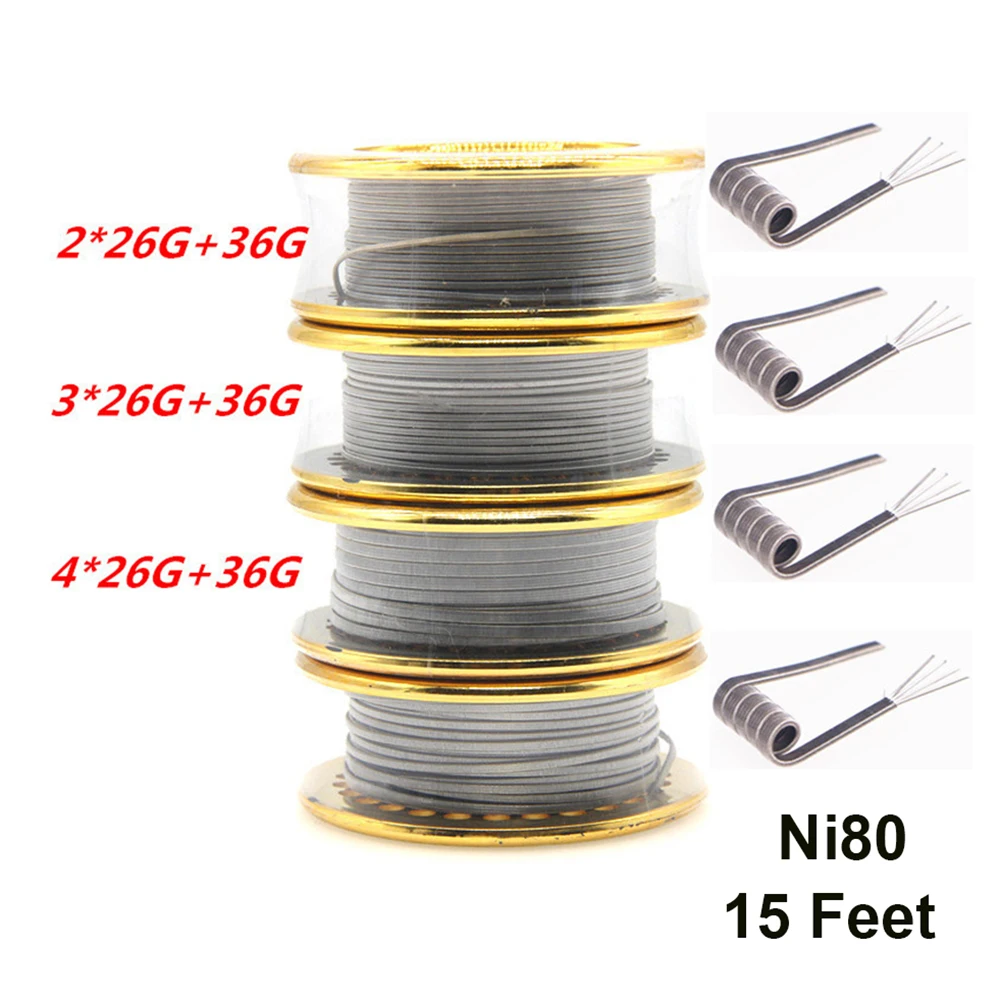 Ni80 Wire 26G 36GA 15 Feet Cla - Vape Accessory 评论和价格